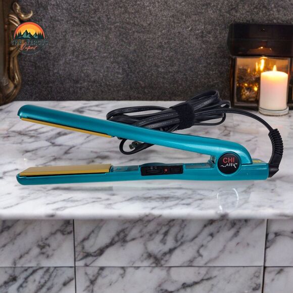 Chi Air Flat Iron 1" Ceramic Hair Straightener Teal CA1014 T47 NWOT - Picture 1 of 15